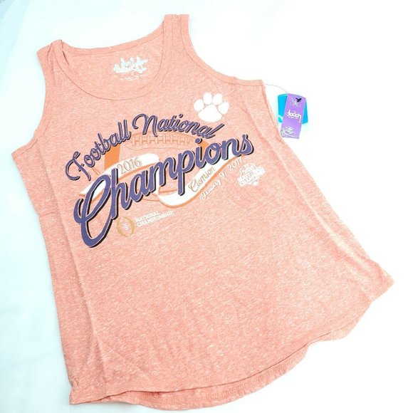 Clemson National Championship Womens Orange Football Tank Top Size M - Picture 3 of 14